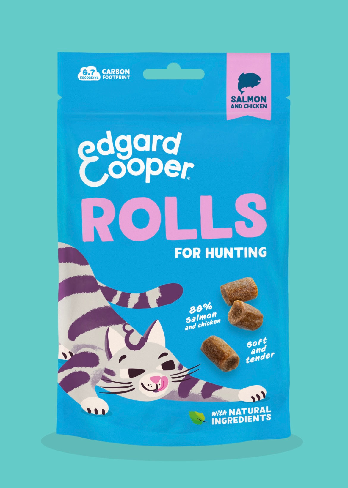 Edgar & Cooper Salmon & Chicken Rolls Cat Treats