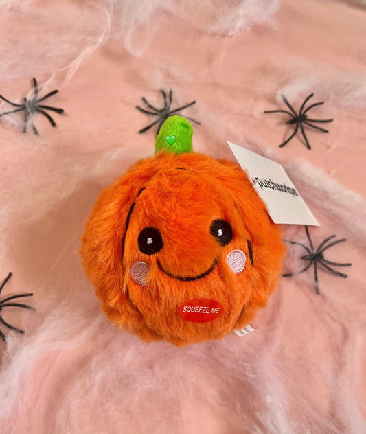 Pumpkin Squeaky Ball Dog Toy