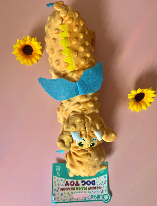 Quicker Plush Crinkle Dragon Toy - Orange