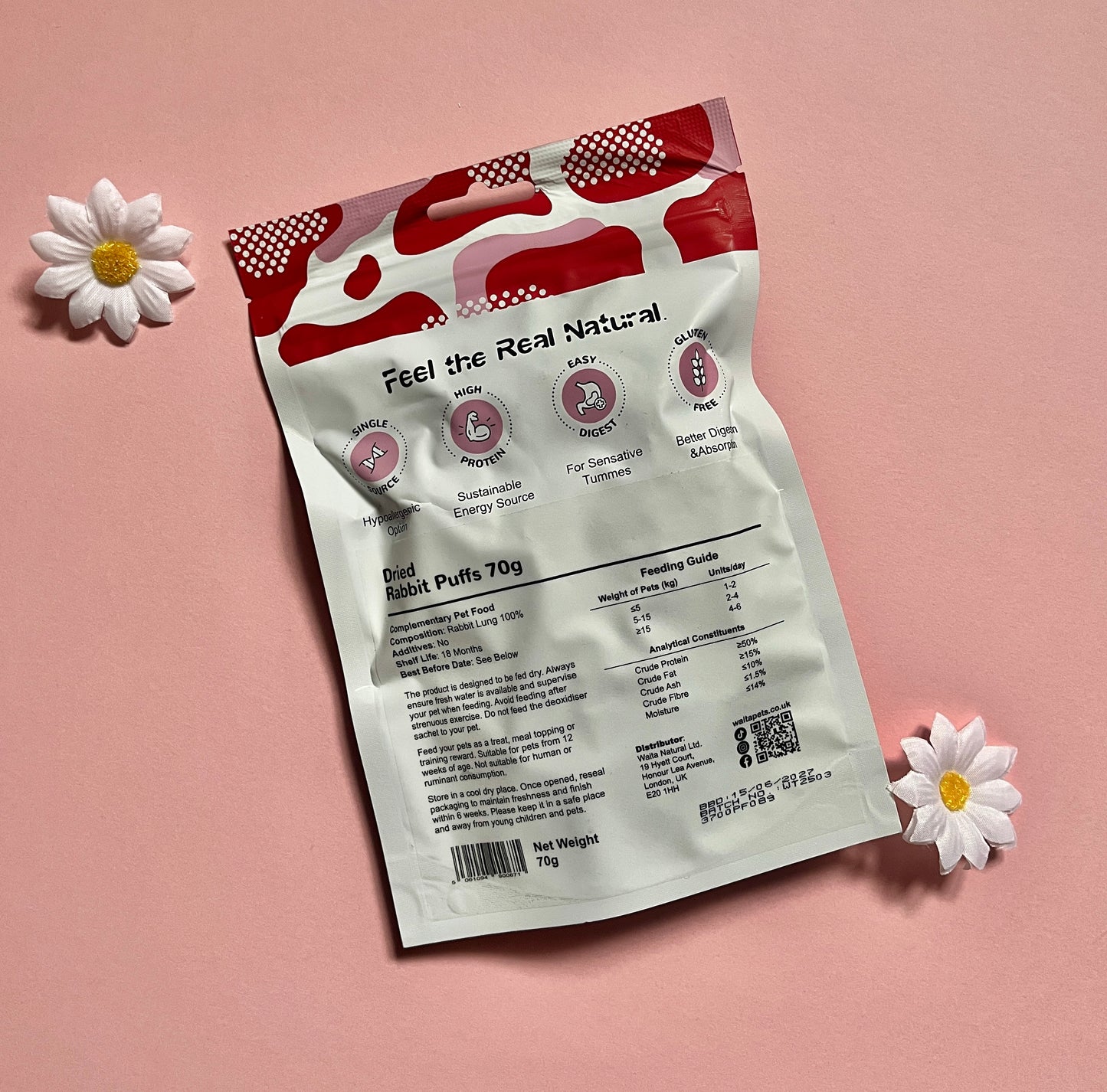 Waita Air Dried Rabbit Puffs 70g