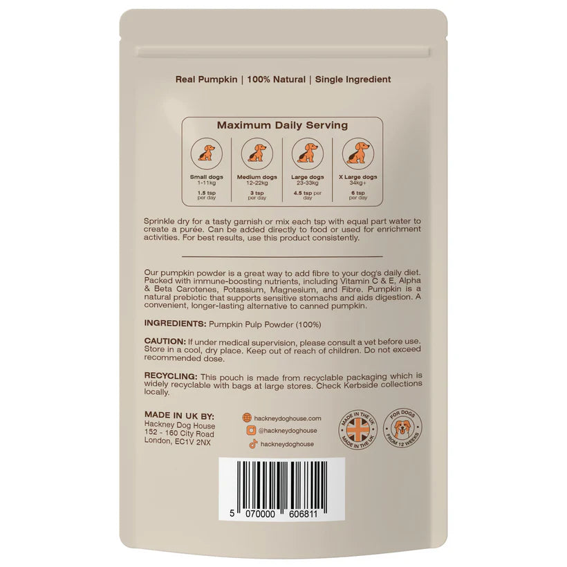 Hackney Dog House Pumpkin Puree Powder
