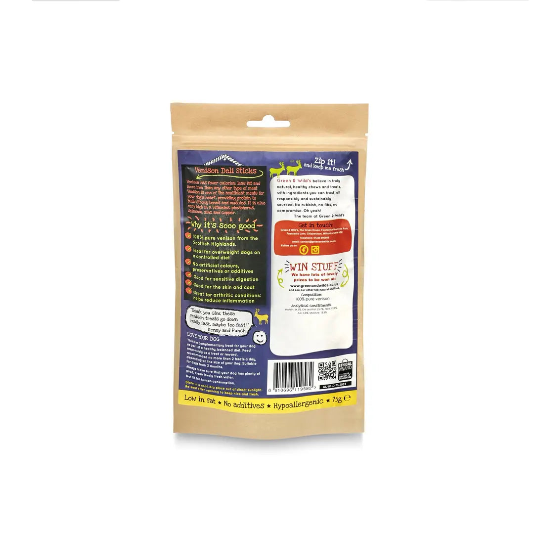 Green & Wilds Venison Sticks