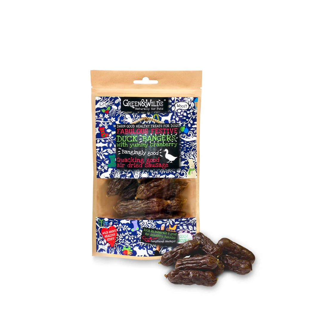 Green&Wilds Duck & Cranberry Christmas Bangers