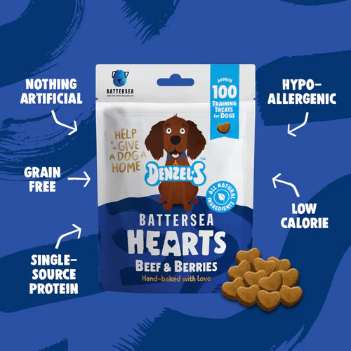 Denzels Battersea Hearts Dog Treats