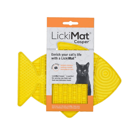 Lickimat Casper Cat Slow Feeder Yellow
