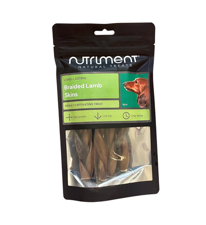 Nutriment Braided Lamb Skins - 4 pieces