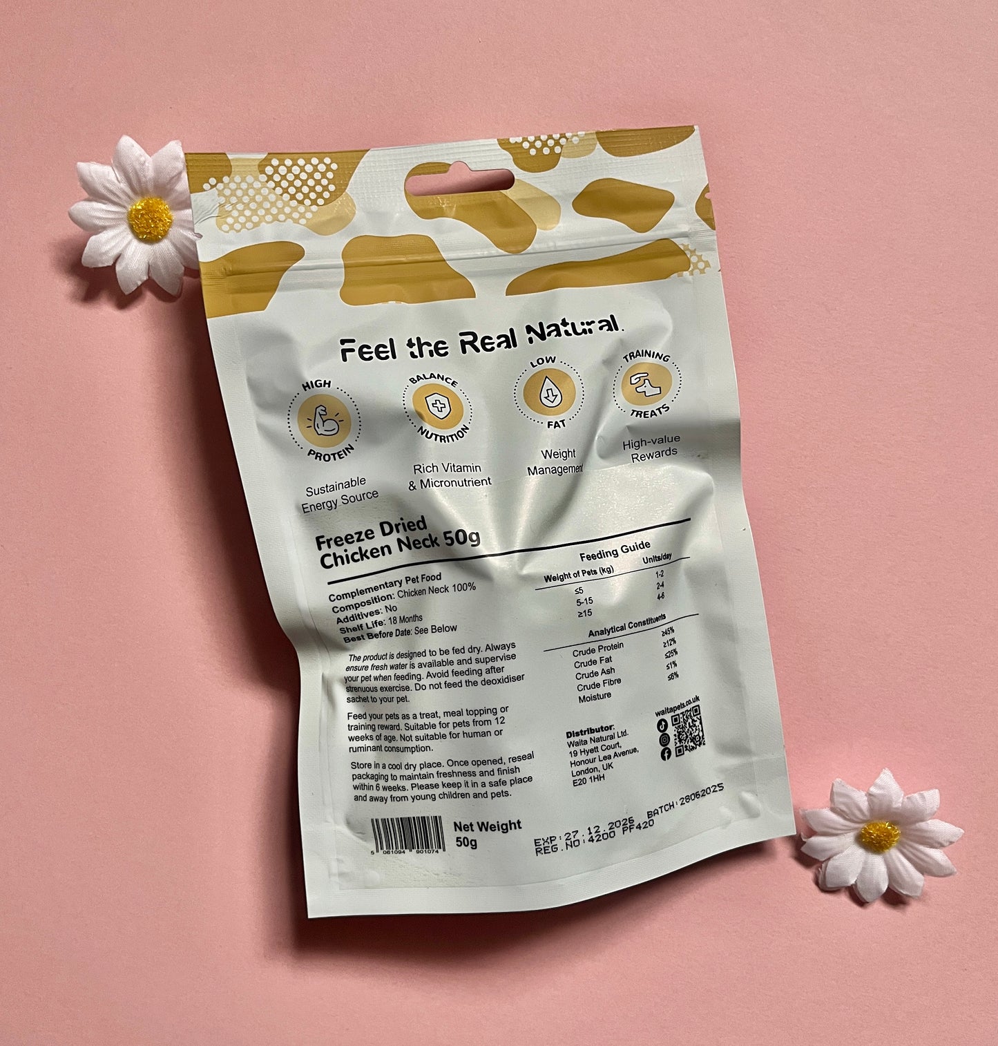 Waita Freeze Dried Chicken Necks 50g