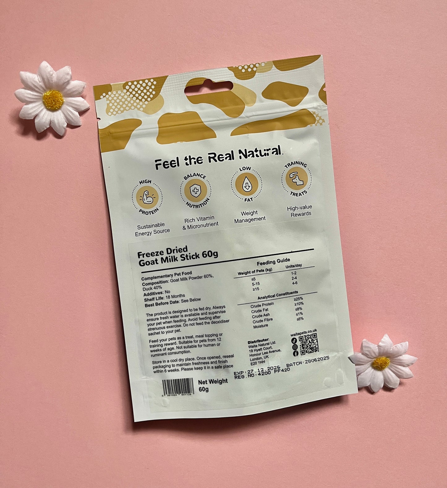 Waita Freeze Dried Goat Milk Sticks 60g