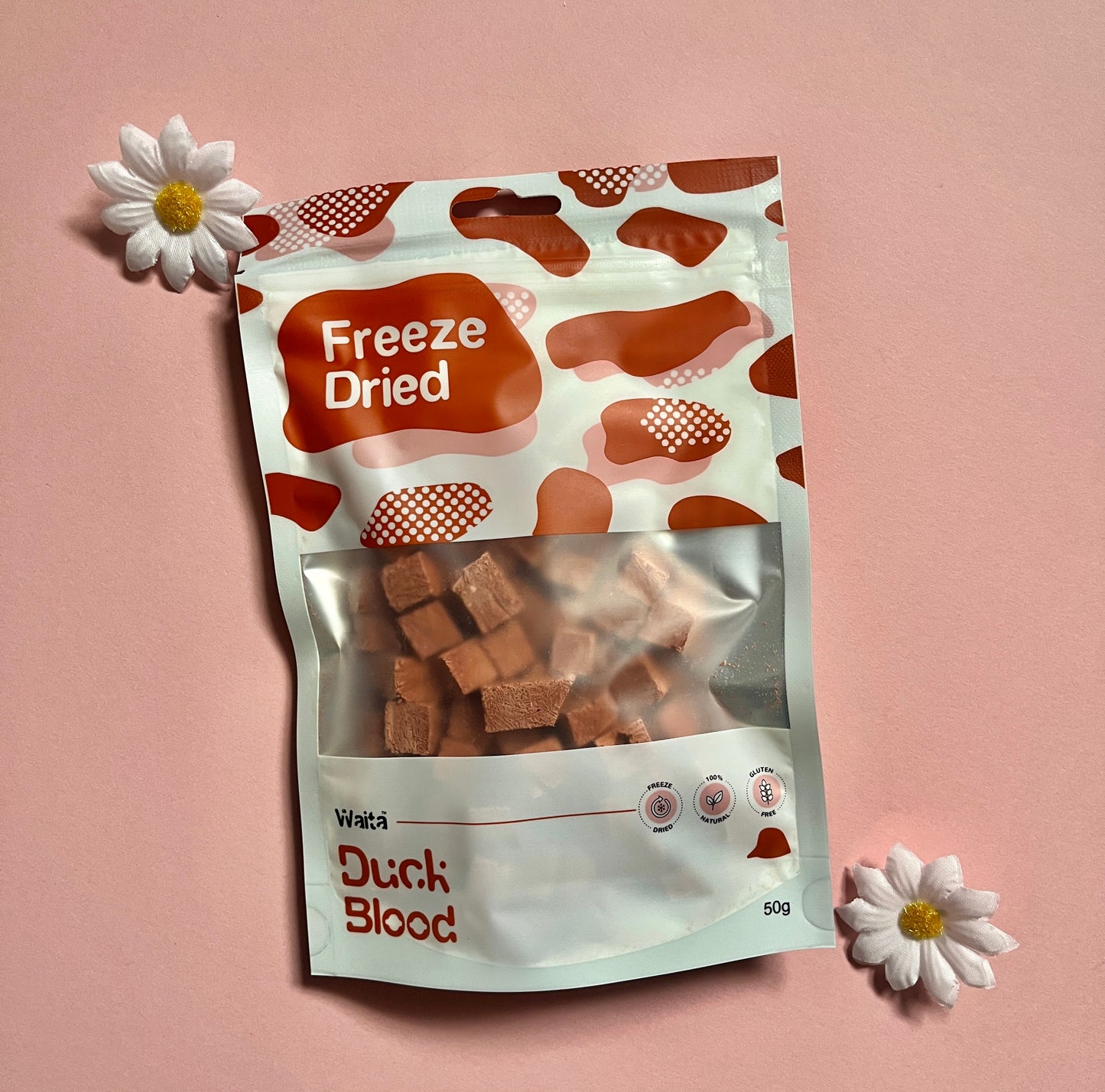 Waita Freeze Died Duck Blood Cubes 50g