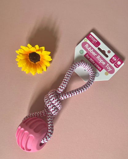 Smart Choice Rubber Rope Puppy Toy Pink