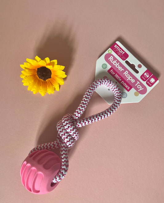 Smart Choice Rubber Rope Puppy Toy Pink