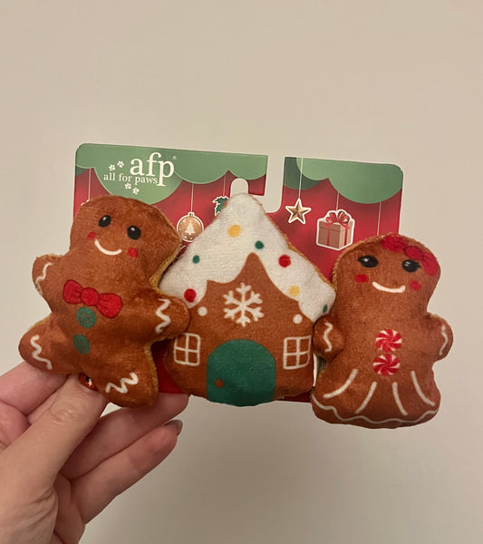 All For Paws Gingerbread Cat Toys