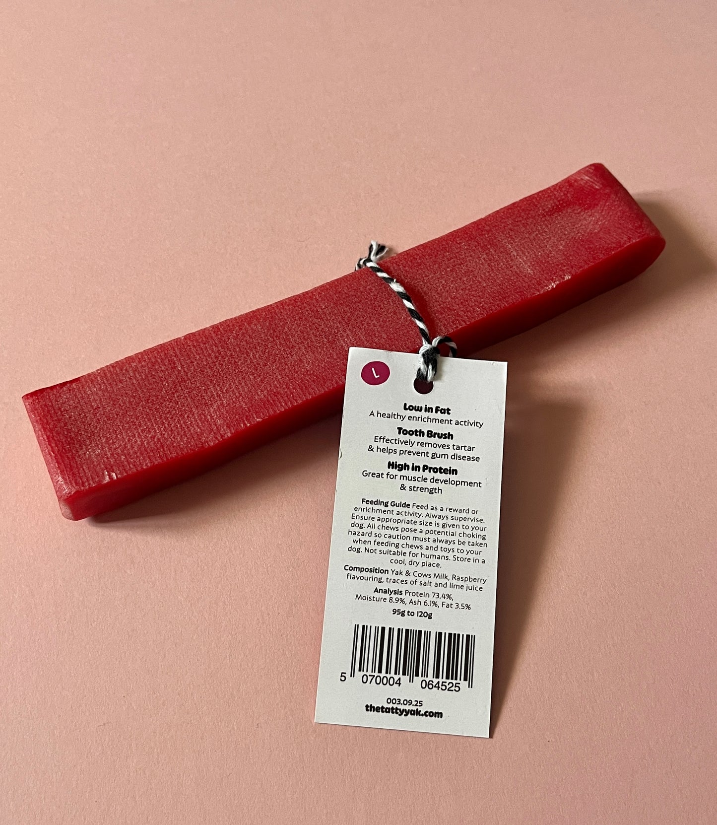 Tatty Yak Milk Bar - Raspberry - Large