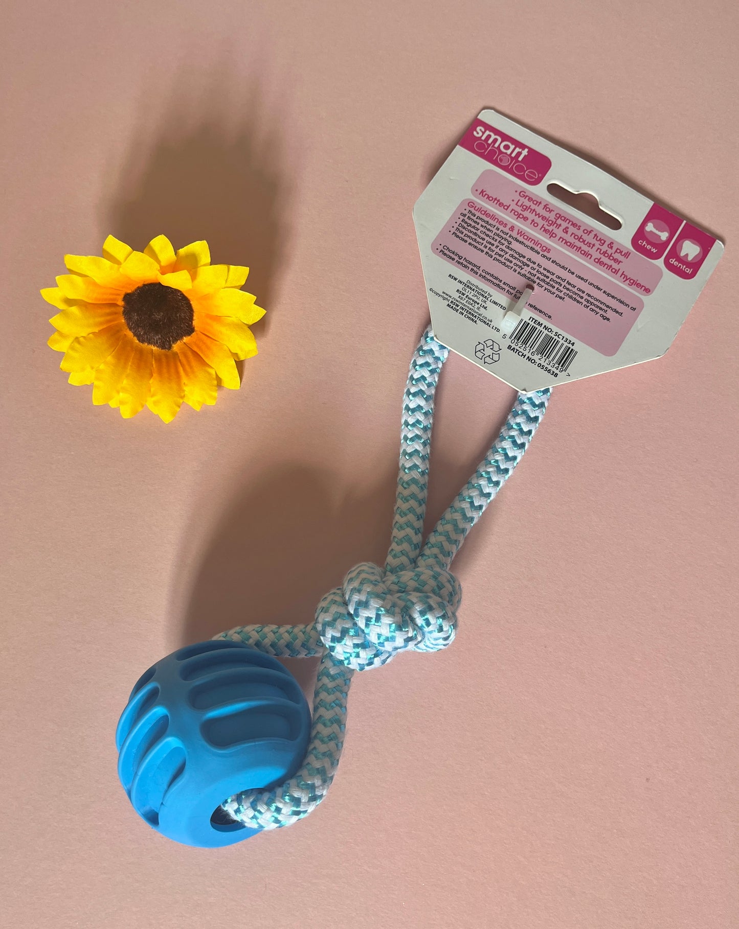 Smart Choice Rubber Rope Puppy Toy Blue